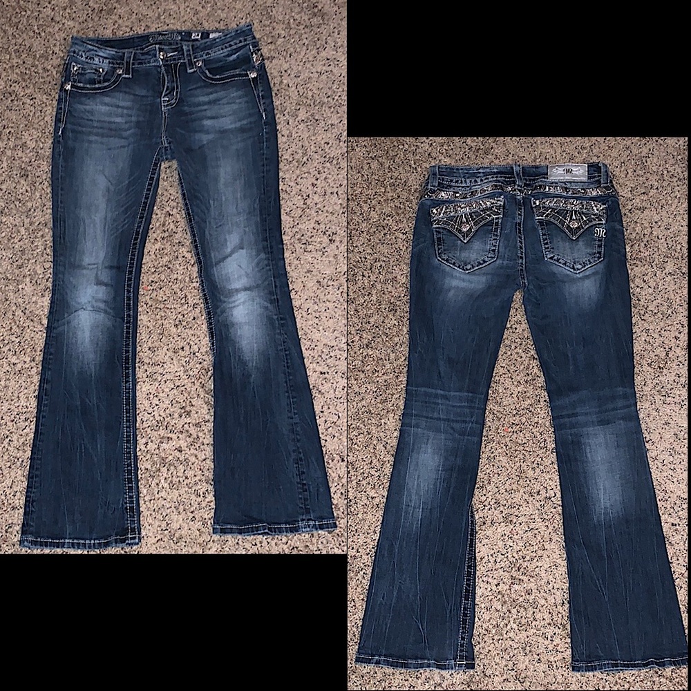 miss me jeans(rips on back pocket)